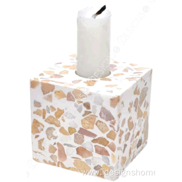 Candle Holders With Marble Finish For Decoration
